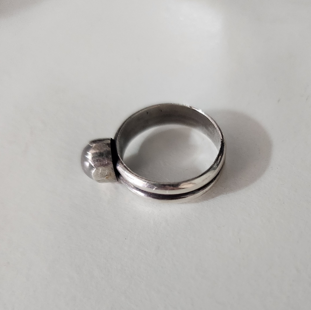Silver Moonstone Ring - image 3